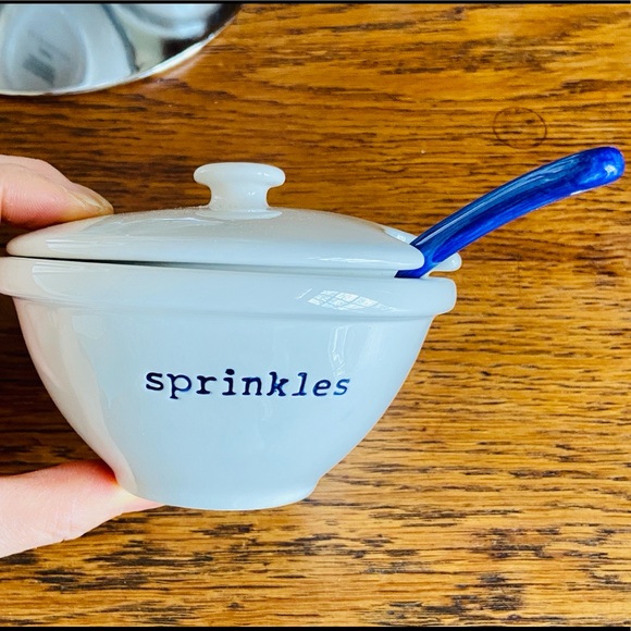 🥣Pottery Barn Scoop Condiment stand Server with 3 bowls - Picture 4 of 13